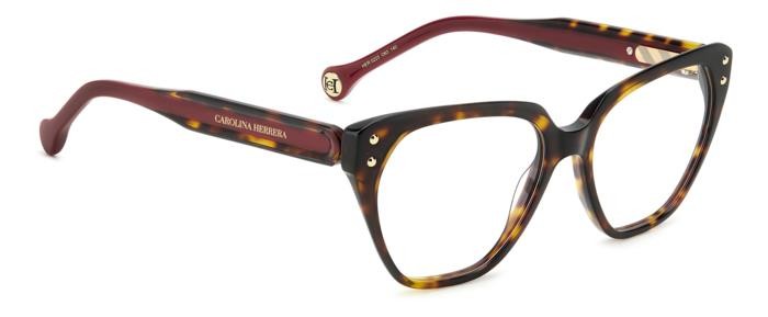 Eyeglasses Carolina Herrera Her 0223 108453 (O63) color havana red shape geometric 