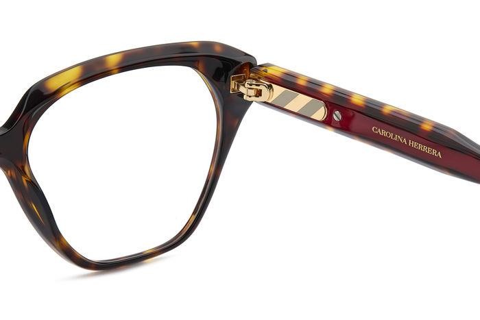 Eyeglasses Carolina Herrera Her 0223 108453 (O63) color havana red shape geometric 