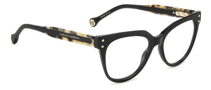 Occhiali da vista Carolina Herrera Her 0224 108454 (TCB) colore black white havana forma cat eye 