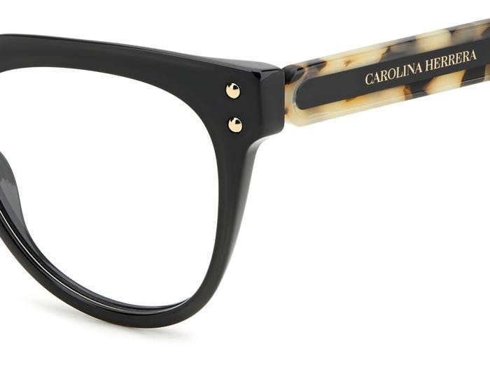 Occhiali da vista Carolina Herrera Her 0224 108454 (TCB) colore black white havana forma cat eye 