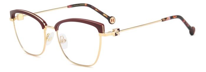 Occhiali da vista Carolina Herrera Her 0243 108455 (6K3) colore burgundy gold forma cat eye 