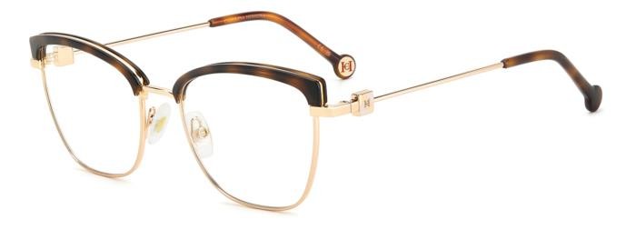 Occhiali da vista Carolina Herrera Her 0243 108455 (LVL) colore brown havana gold forma cat eye 