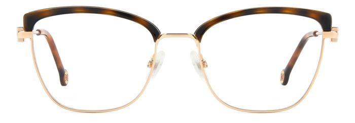 Occhiali da vista Carolina Herrera Her 0243 108455 (LVL) colore brown havana gold forma cat eye 