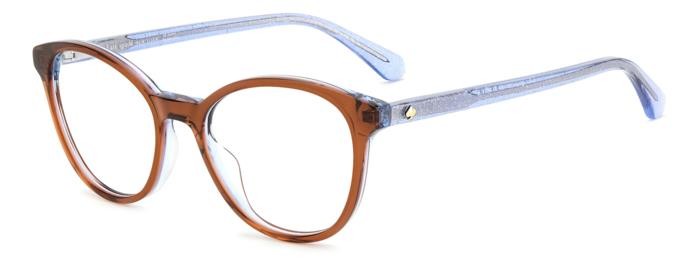 Brillen Kate Spade Aggie 108476 (3LG) farbe brown blue form pantos 