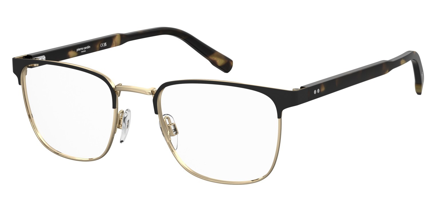 Eyeglasses Pierre Cardin P.c. 6901 108542 I46 color matte black gold shape rectangle 