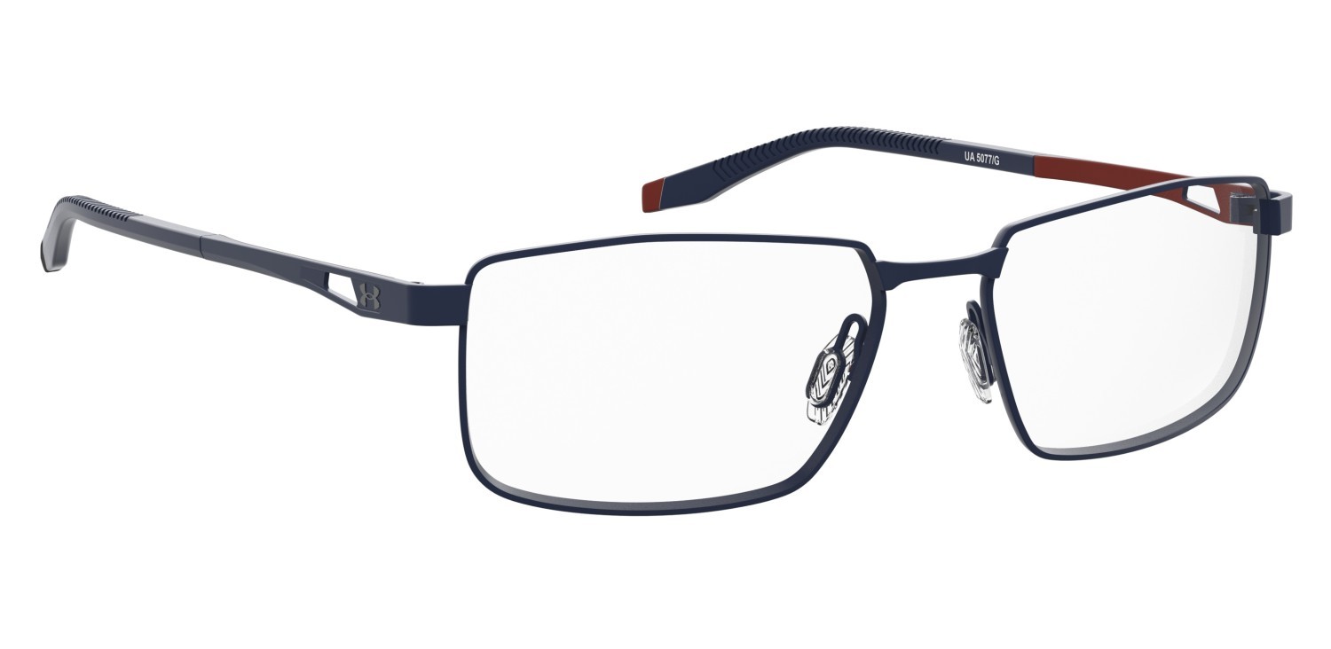 Brillen Under Armour Ua 5077/G 108625 LOX farbe matt blue orange form rechteckig 