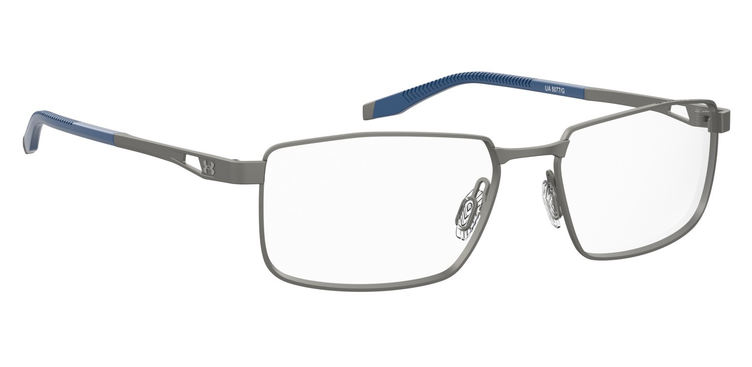 Eyeglasses Under Armour Ua 5077/G 108625 V6D color matte dark ruthenium blue shape rectangle 