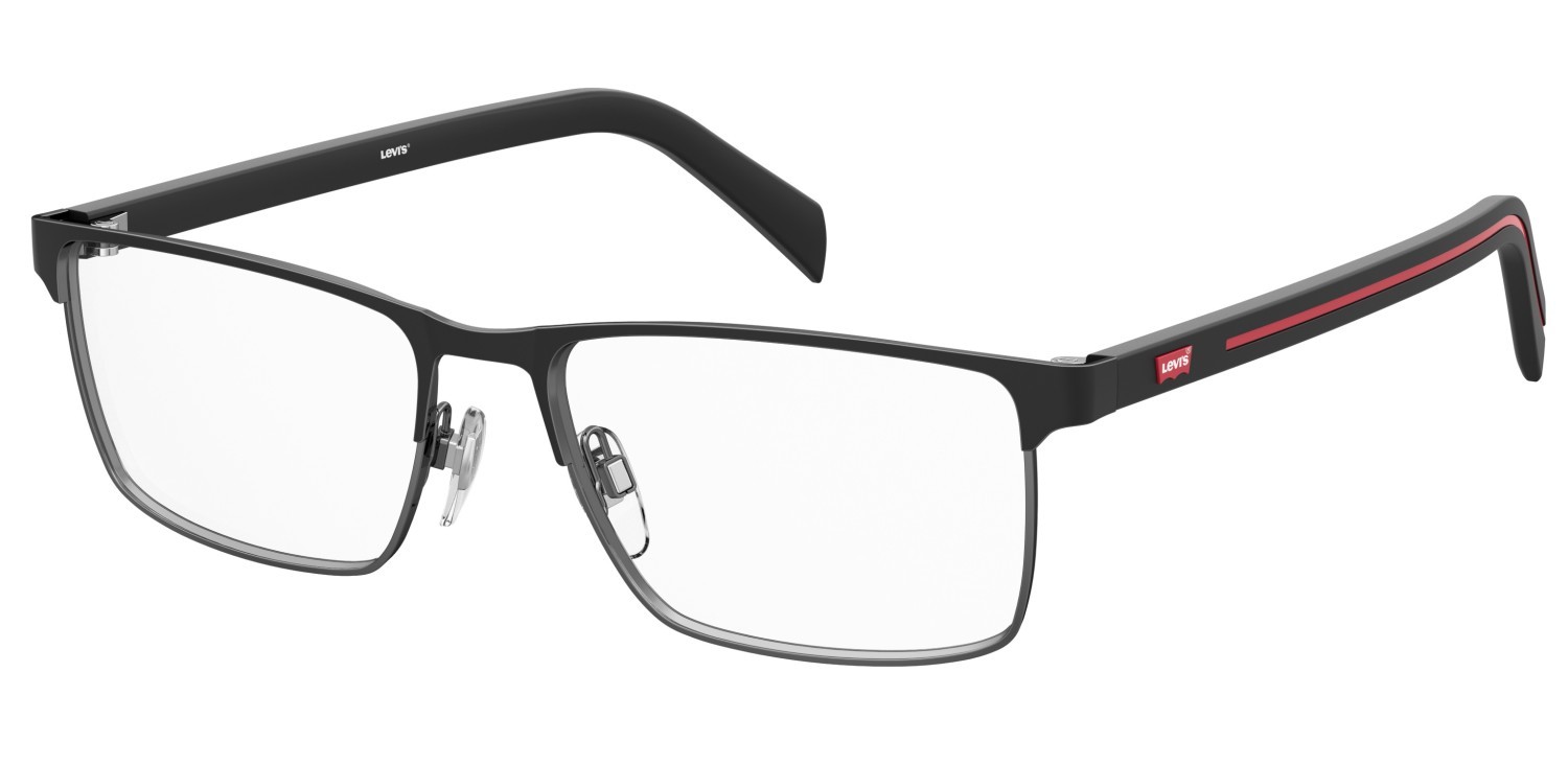 Brillen Levi's Lv 5071 108645 RZZ farbe matte black dark ruthenium form rechteckig 