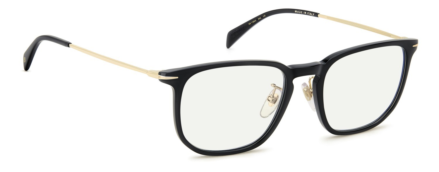 Brillen David Beckham Db 1169/G 108654 2M2 farbe black gold form rechteckig gläser blue mirror