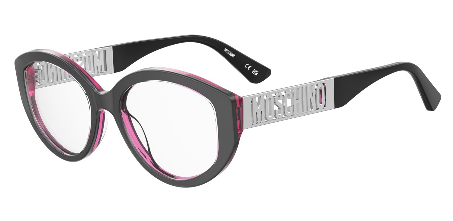 Occhiali da vista Moschino Mos640 108659 4WC colore metalized grey forma ovale 