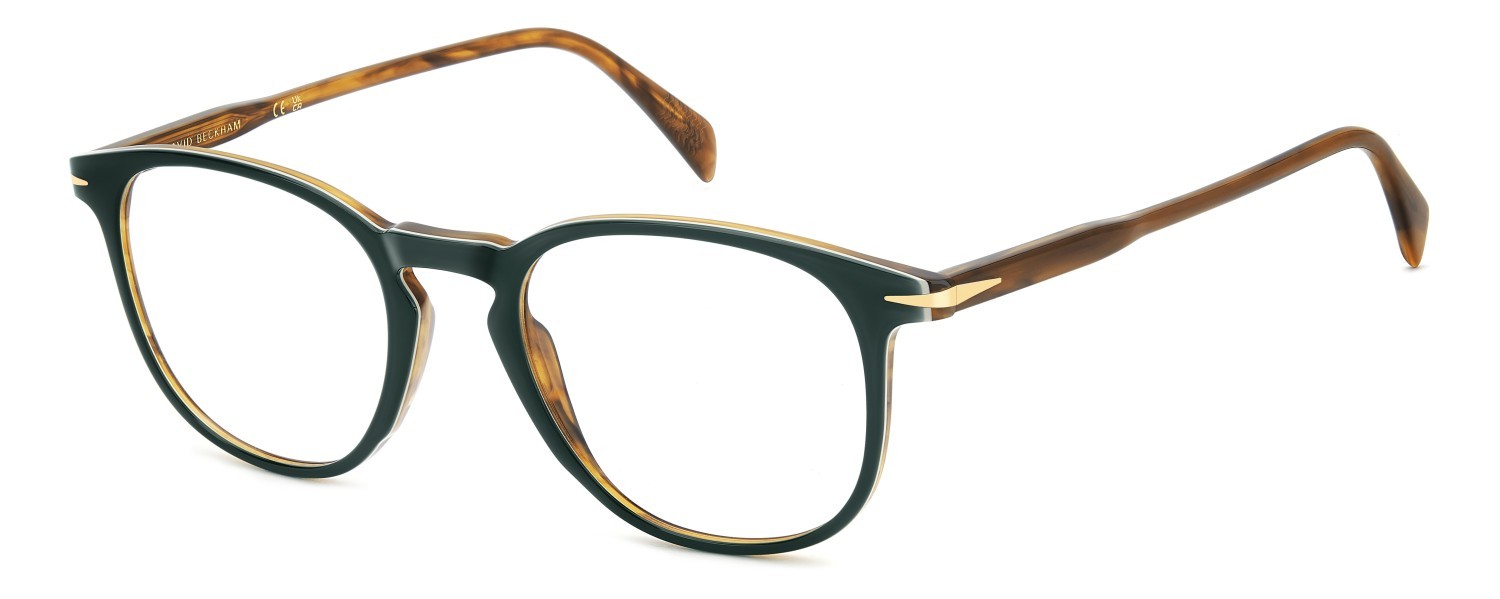 Eyeglasses David Beckham Db 1160 108664 RFD color green stripped brown shape rectangle 