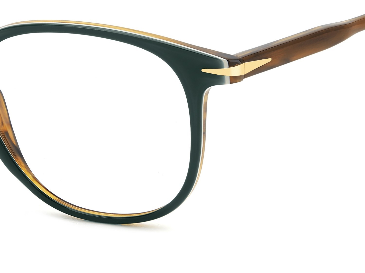 Eyeglasses David Beckham Db 1160 108664 RFD color green stripped brown shape rectangle 