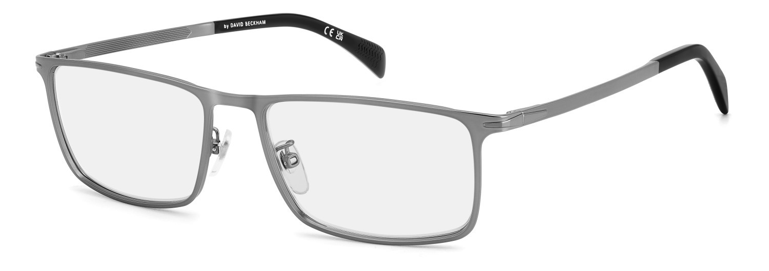 Brillen David Beckham Db 1167 108670 R80 farbe matte dark ruthenium form rechteckig gläser blue mirror