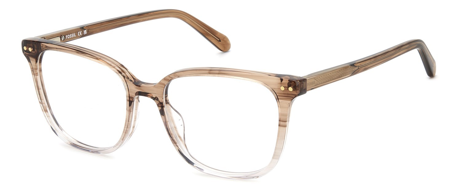 Eyeglasses Fossil Fos 7183 108793 HR3 color beige horn shape square 