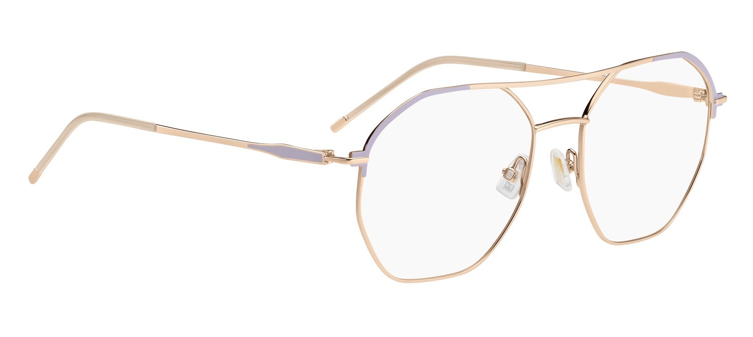 Occhiali da vista Hugo Boss 1709 108816 HZJ colore gold lilac forma rettangolare 