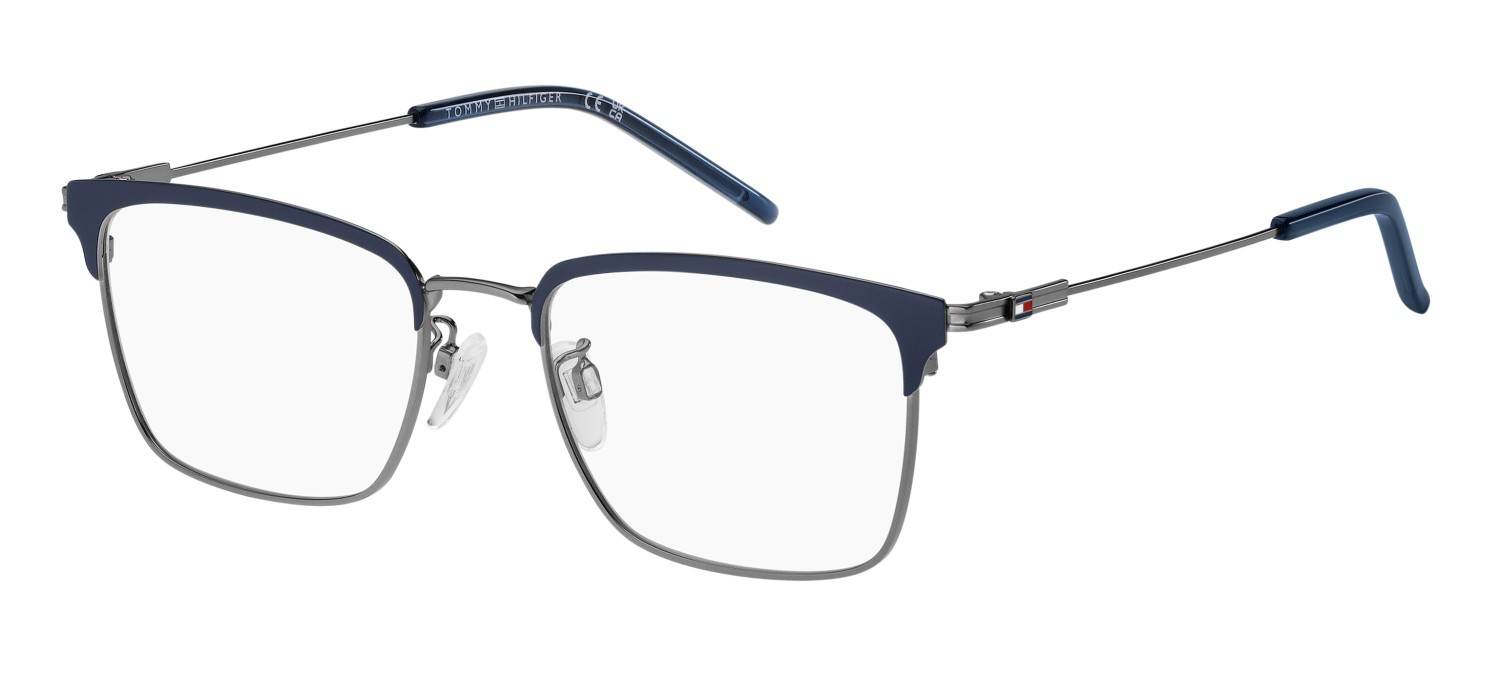 Eyeglasses Tommy Hilfiger Th 2164/F 108819 R80 color matte dark ruthenium shape rectangle 