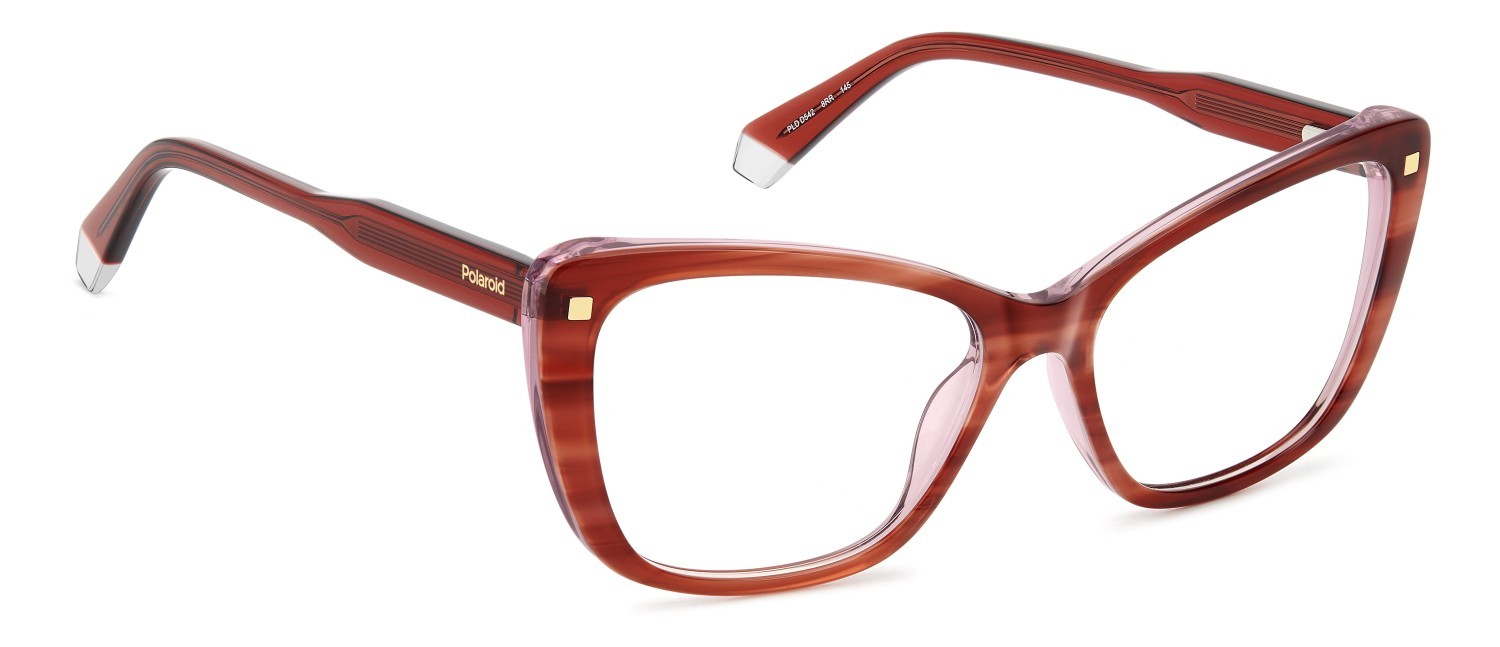 Eyeglasses Polaroid Pld D542 108826 8RR color striped red shape rectangle 