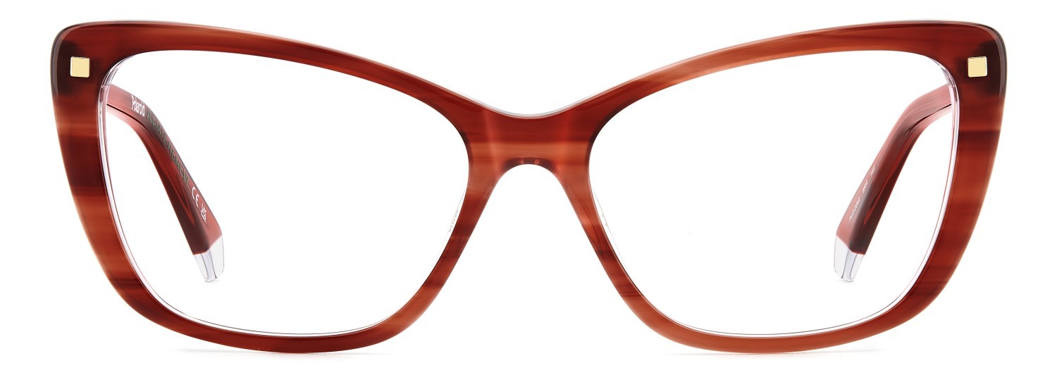 Eyeglasses Polaroid Pld D542 108826 8RR color striped red shape rectangle 