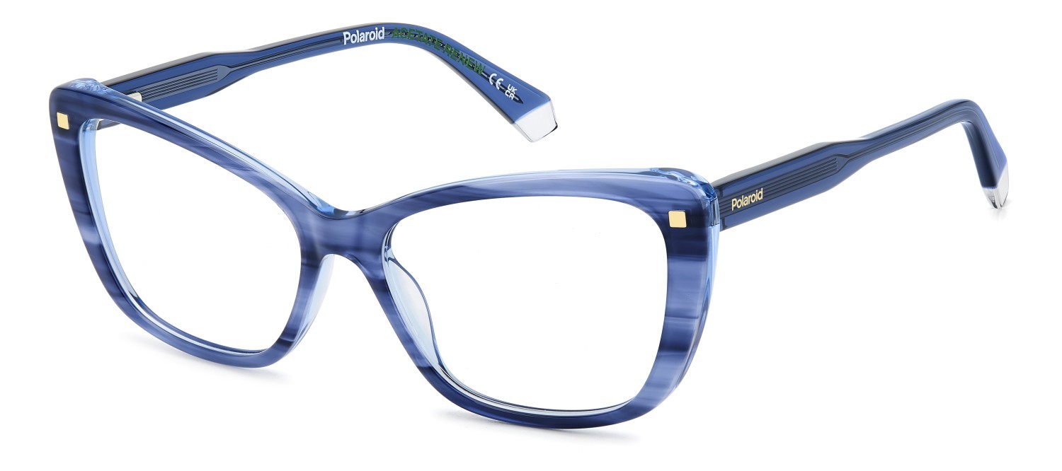 Eyeglasses Polaroid Pld D542 108826 AVS color striped blue shape rectangle 