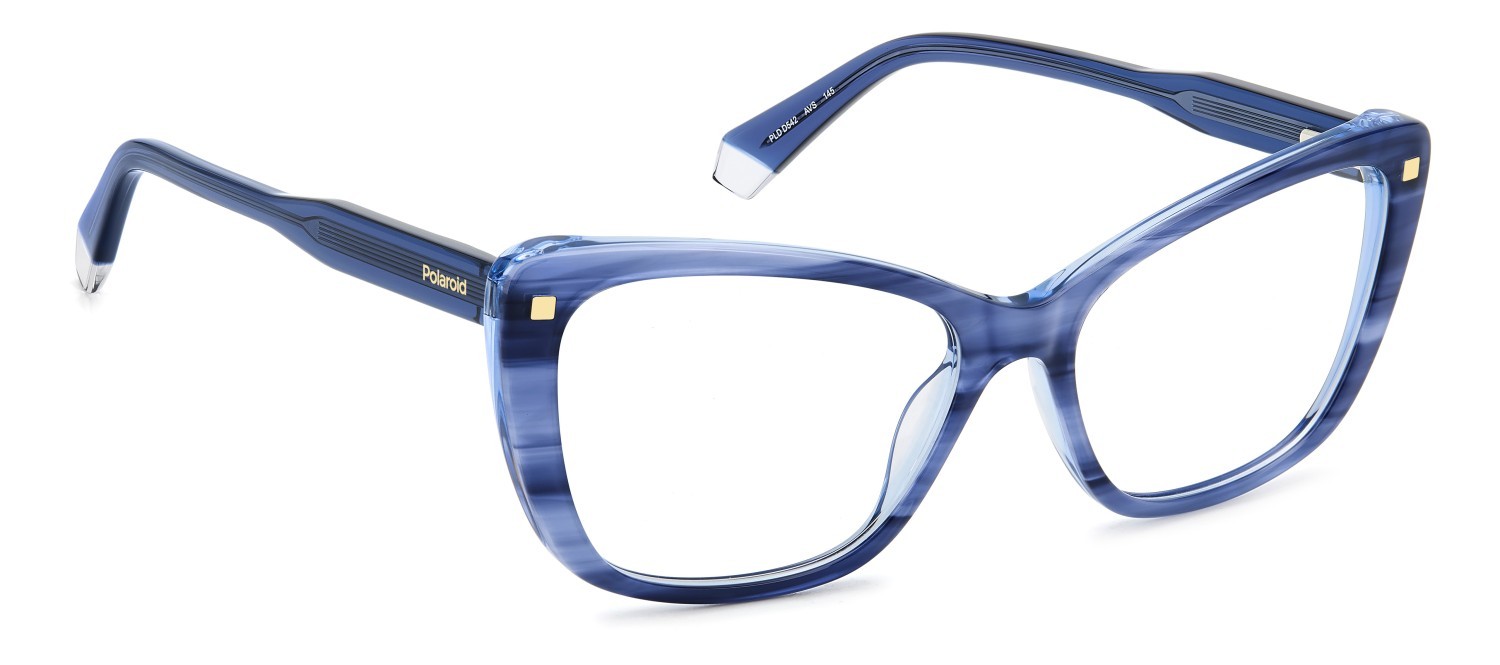 Eyeglasses Polaroid Pld D542 108826 AVS color striped blue shape rectangle 