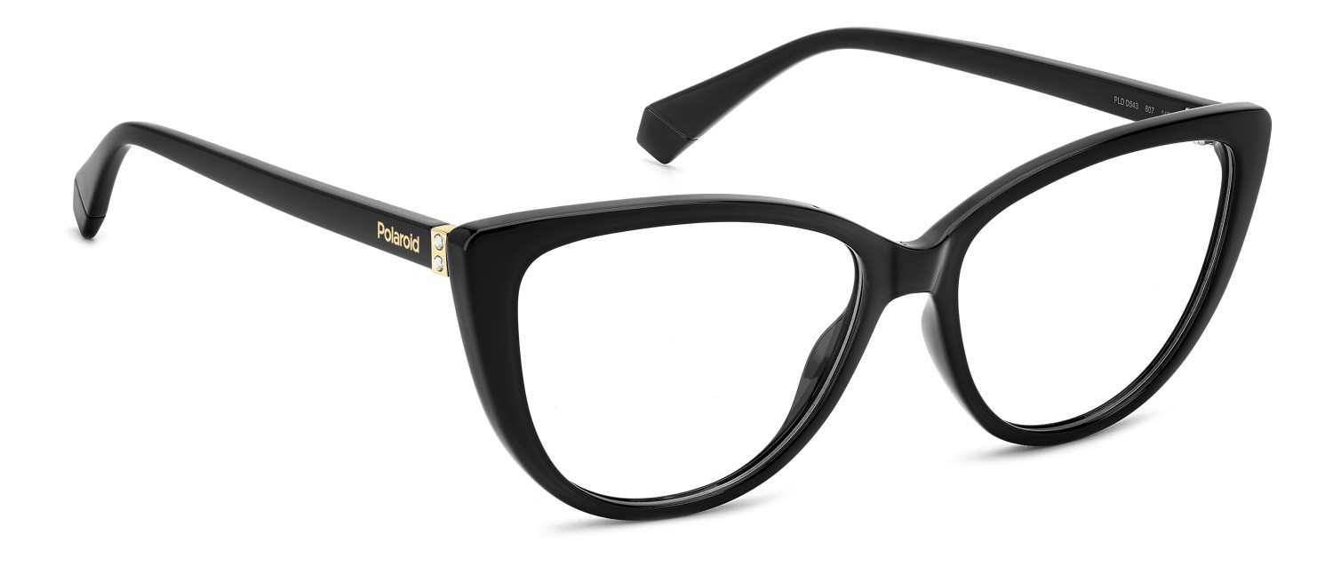 Eyeglasses Polaroid Pld D543 108827 807 color black shape cat eye 