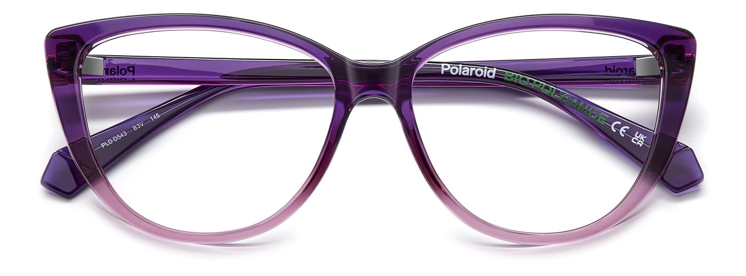 Eyeglasses Polaroid Pld D543 108827 B3V color violet shape cat eye 