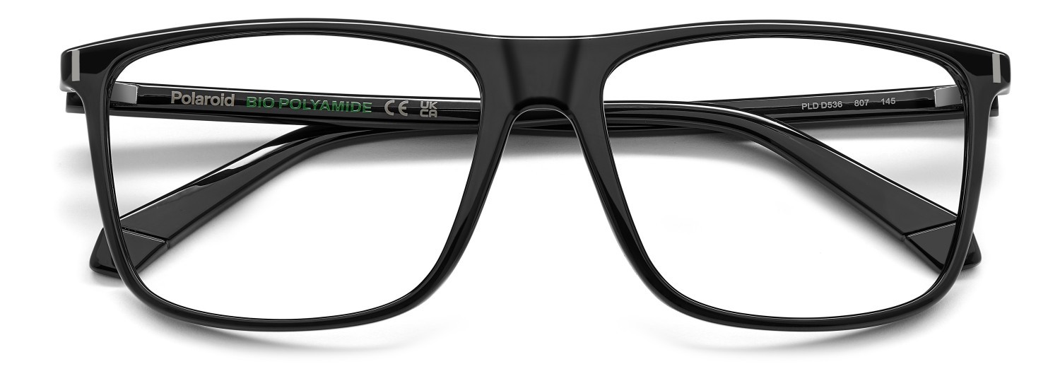Eyeglasses Polaroid Pld D536 108831 807 color black shape rectangle 