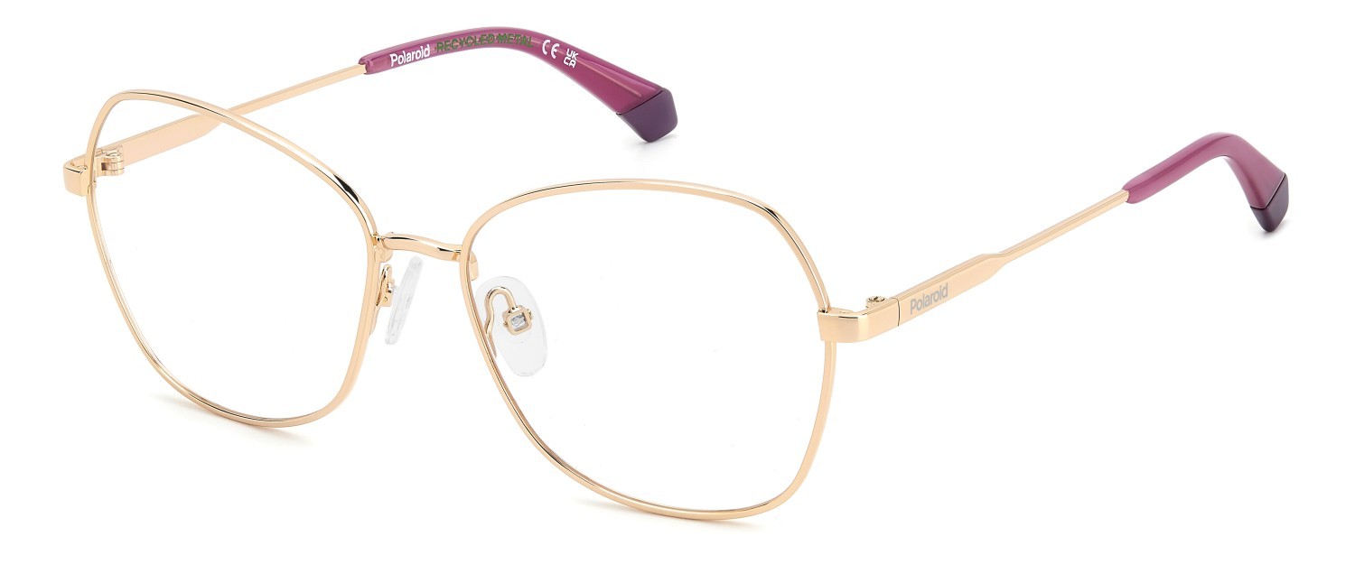 Eyeglasses Polaroid Pld D539 108833 DDB color gold copper shape butterfly 
