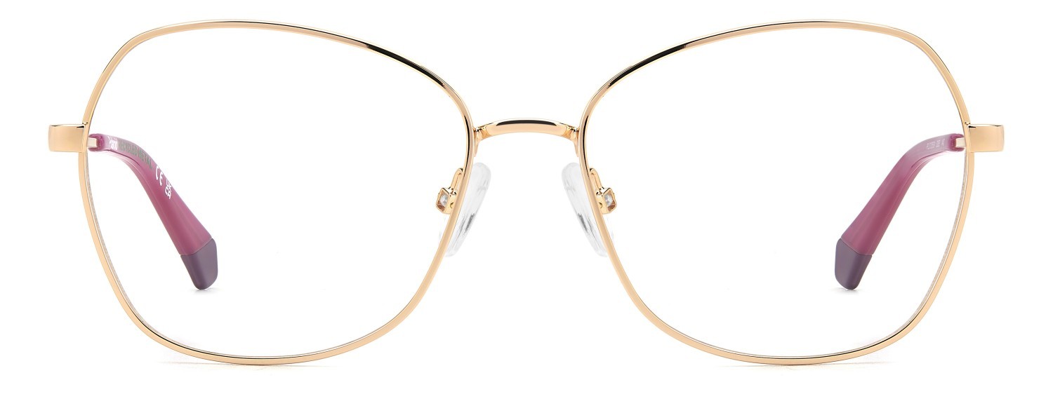 Eyeglasses Polaroid Pld D539 108833 DDB color gold copper shape butterfly 