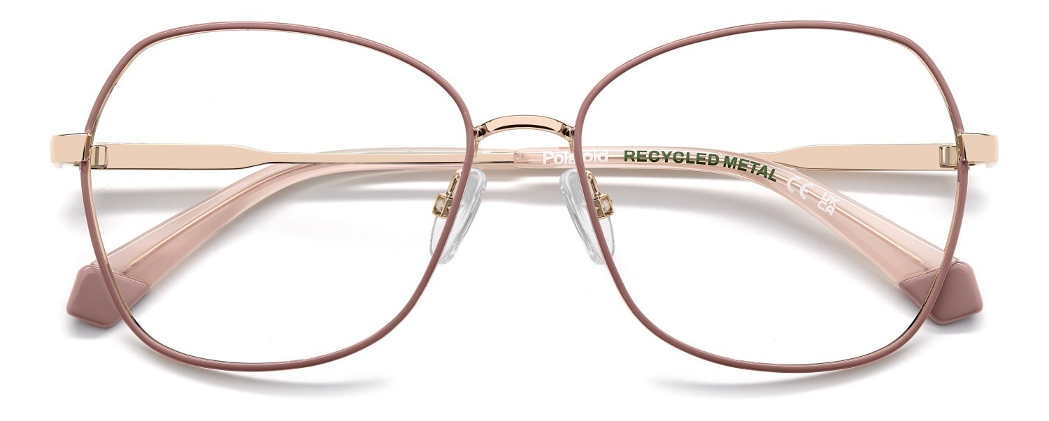 Eyeglasses Polaroid Pld D539 108833 EYR color gold pink shape butterfly 