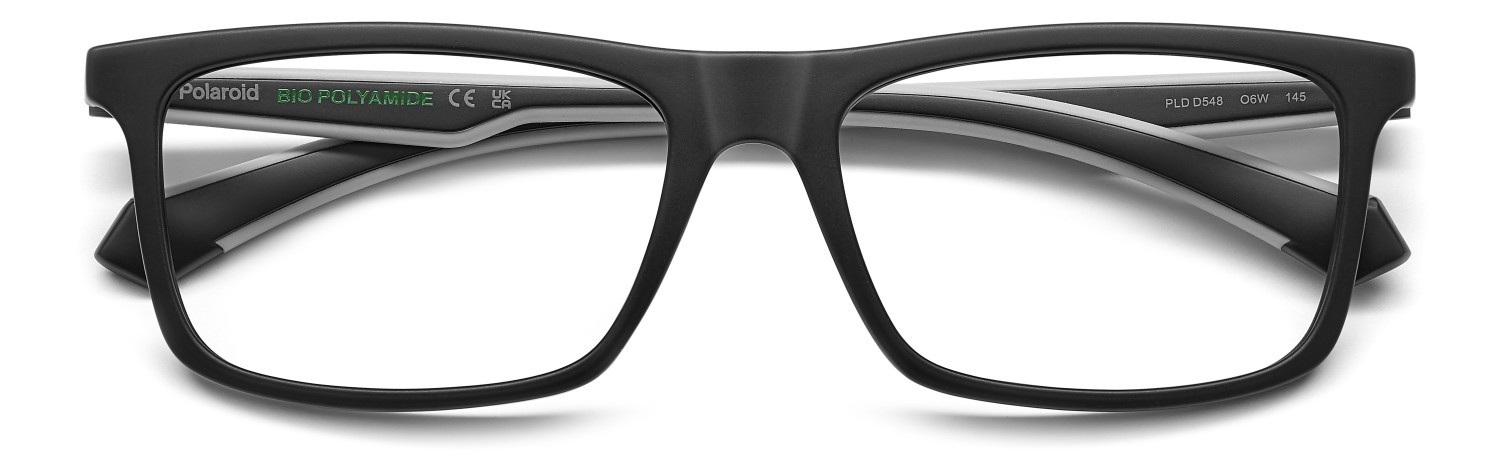 Eyeglasses Polaroid Pld D548 108835 O6W color matte black grey shape rectangle 