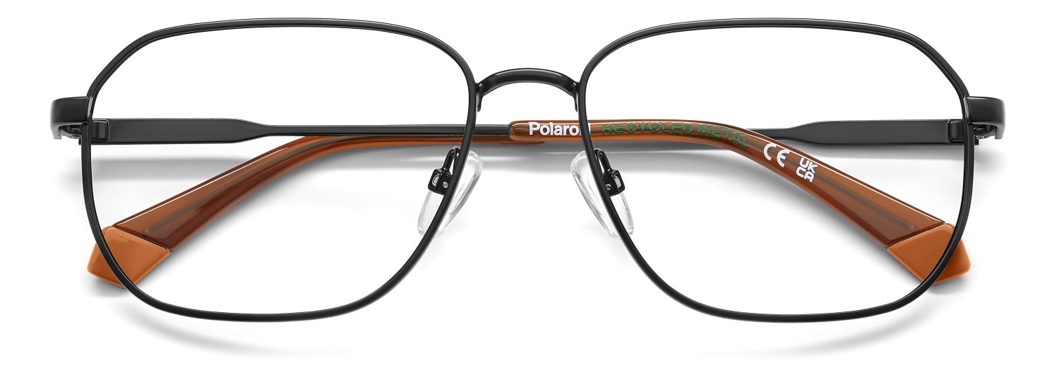 Eyeglasses Polaroid Pld D538 108842 003 color matte black shape rectangle 