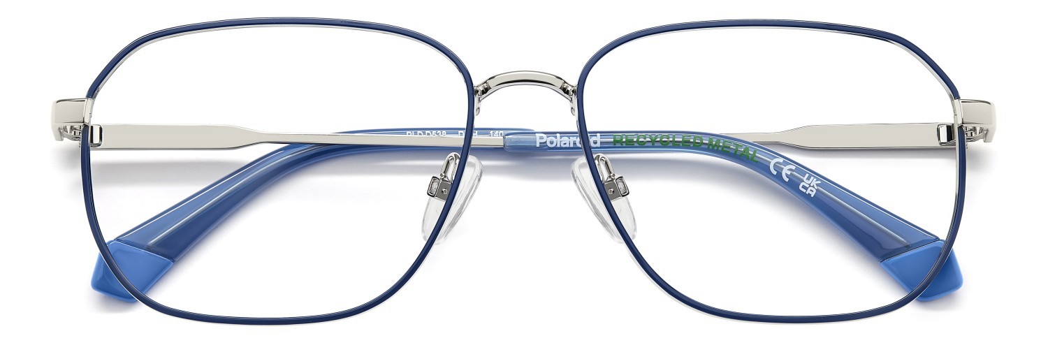 Eyeglasses Polaroid Pld D538 108842 DOH color palladium blue shape rectangle 