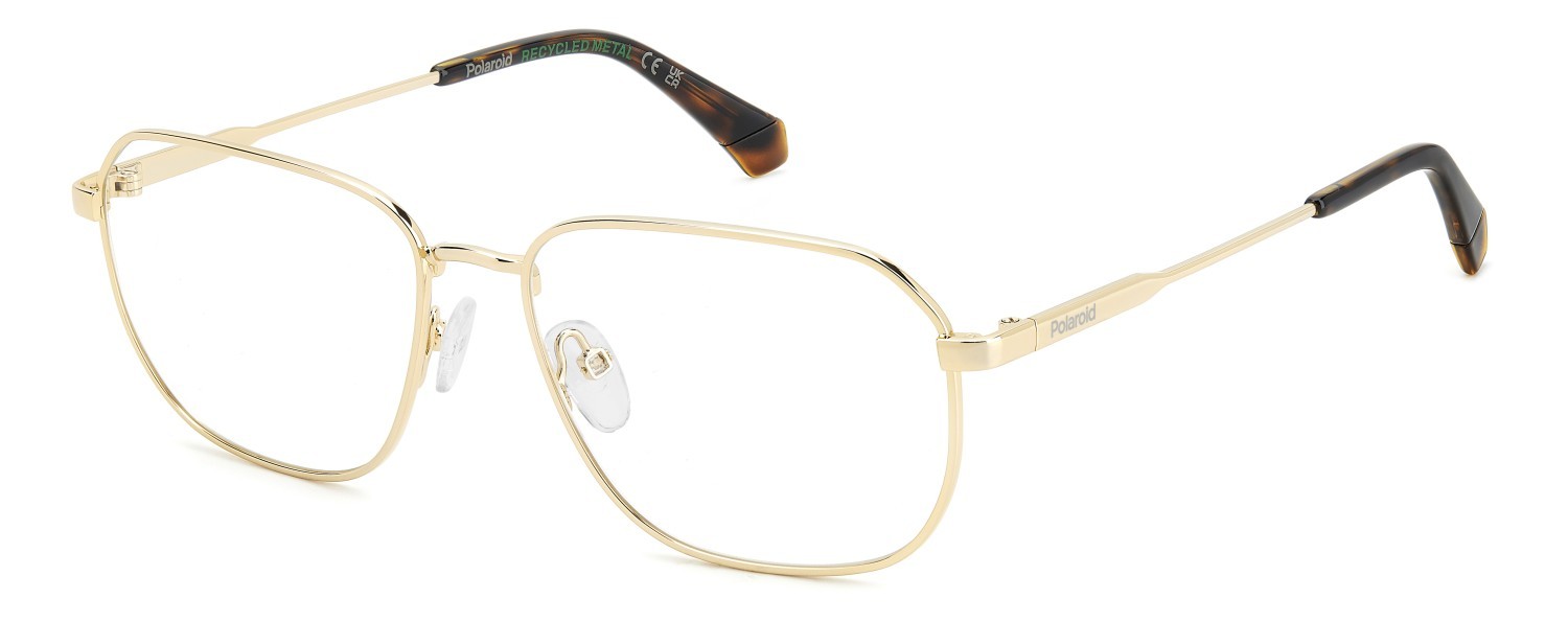 Eyeglasses Polaroid Pld D538 108842 J5G color gold shape rectangle 