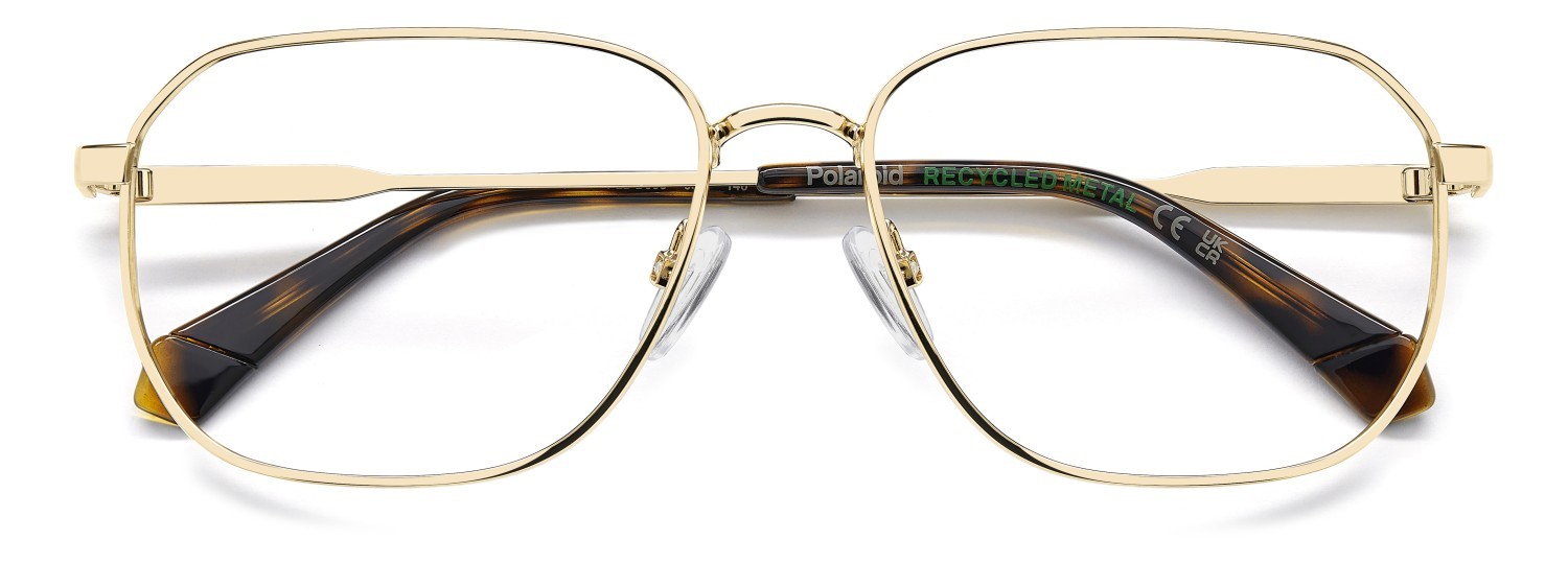 Eyeglasses Polaroid Pld D538 108842 J5G color gold shape rectangle 