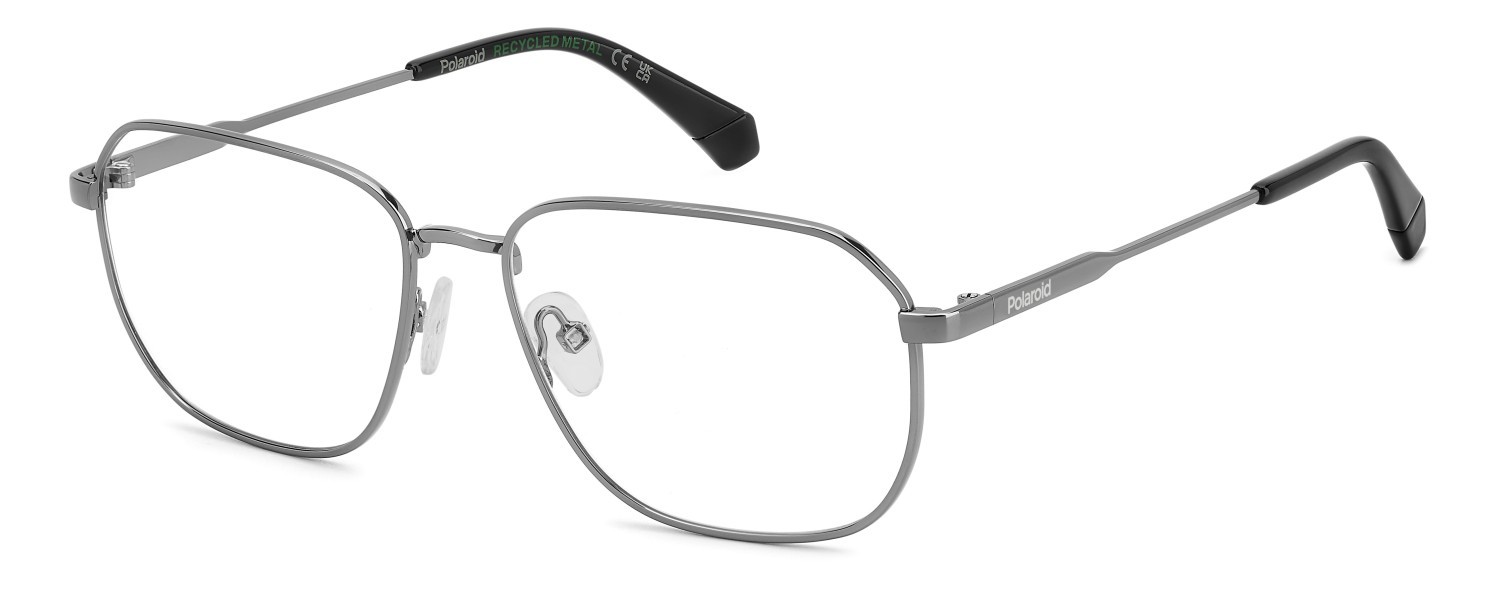 Eyeglasses Polaroid Pld D538 108842 KJ1 color dark ruthenium shape rectangle 