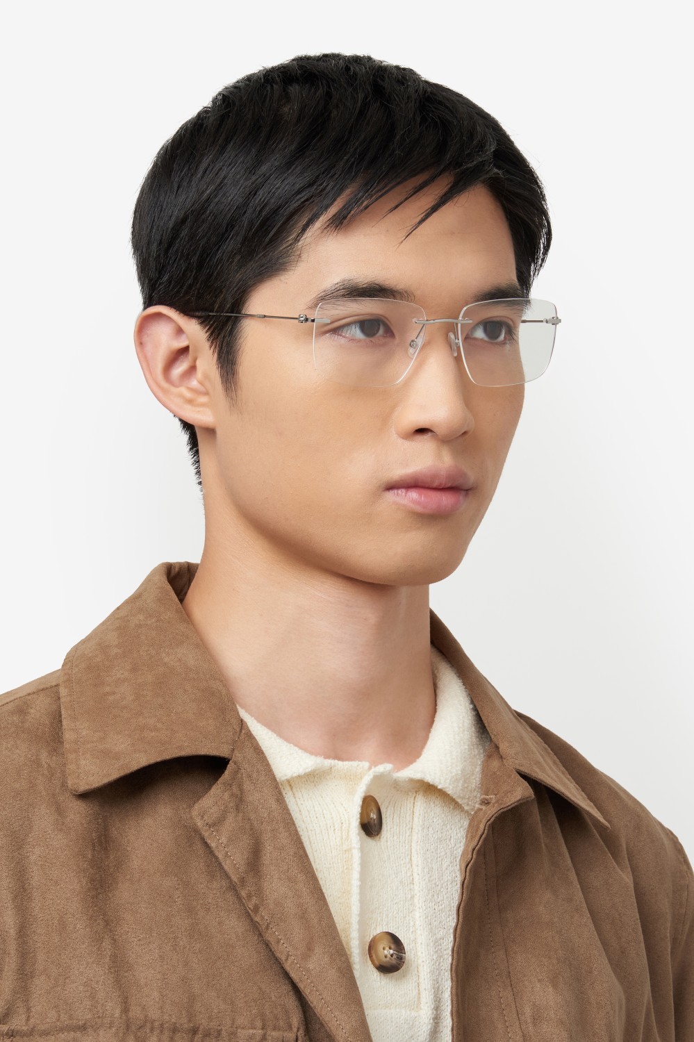 Eyeglasses Hugo Boss 1706/F 108847 010 color palladium shape rectangle 