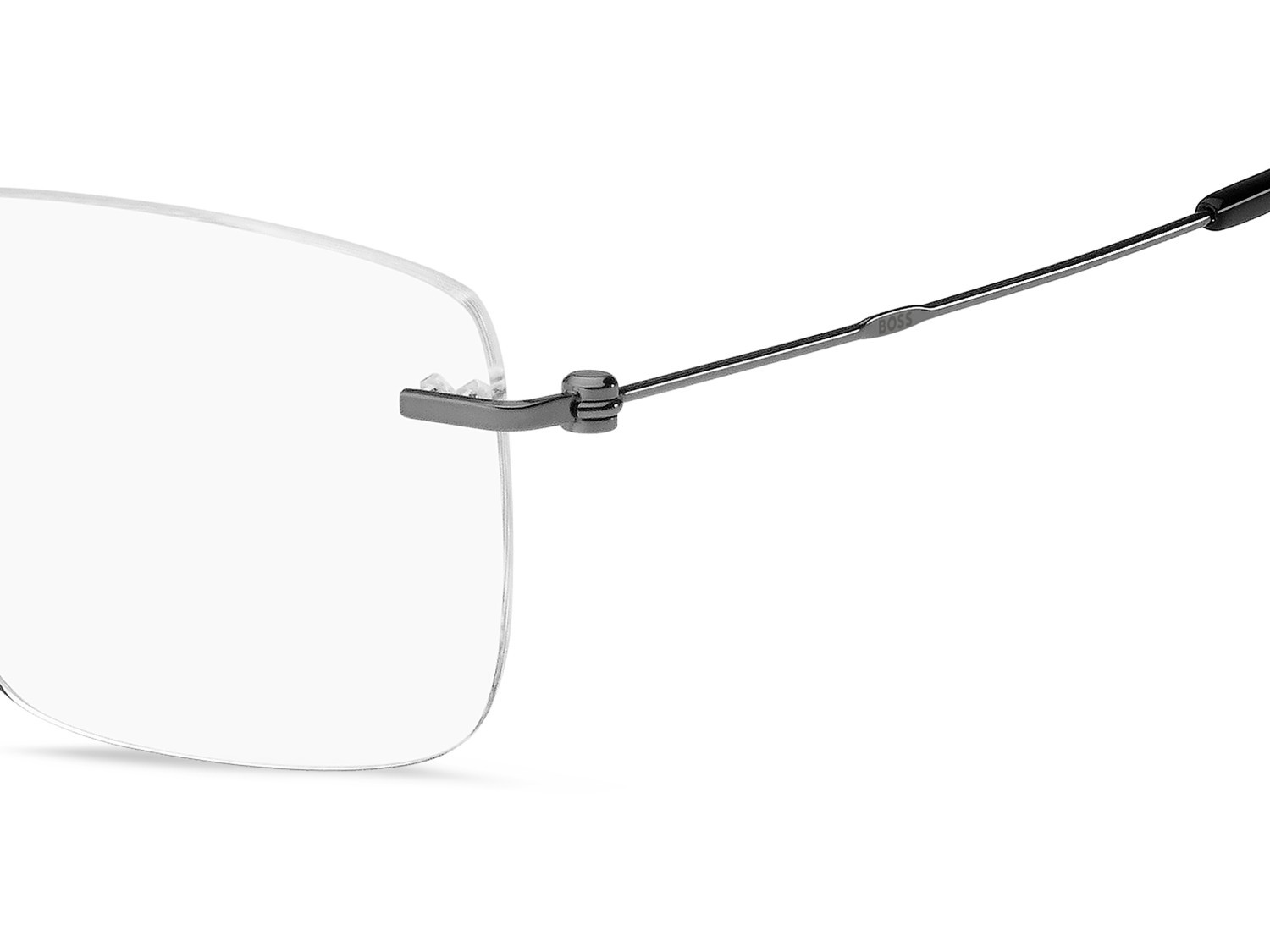 Eyeglasses Hugo Boss 1706/F 108847 V81 color dark ruthenium black shape rectangle 