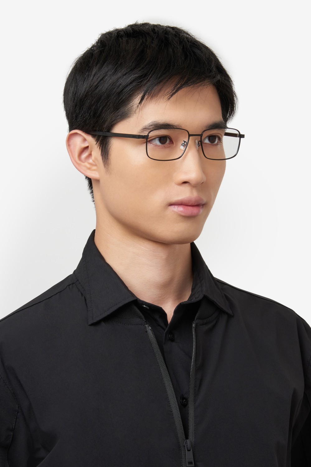 Eyeglasses Hugo Boss 1715/F 108848 003 color matte black shape rectangle 