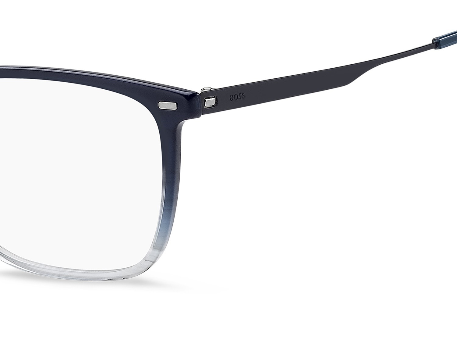 Eyeglasses Hugo Boss 1696 108852 3HH color striped blue grey shape rectangle lenses transparent