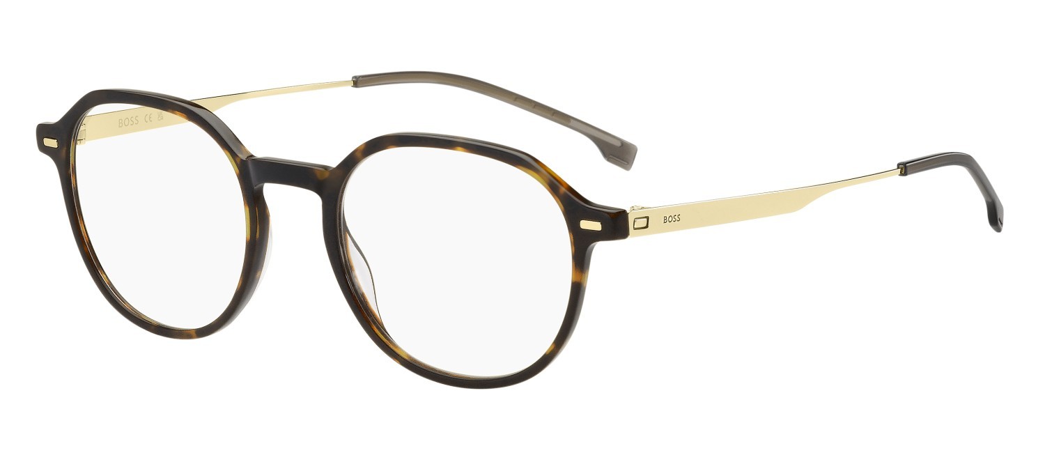 Occhiali da vista Hugo Boss 1697 108854 2IK colore havana gold forma rotondo lenti transparent