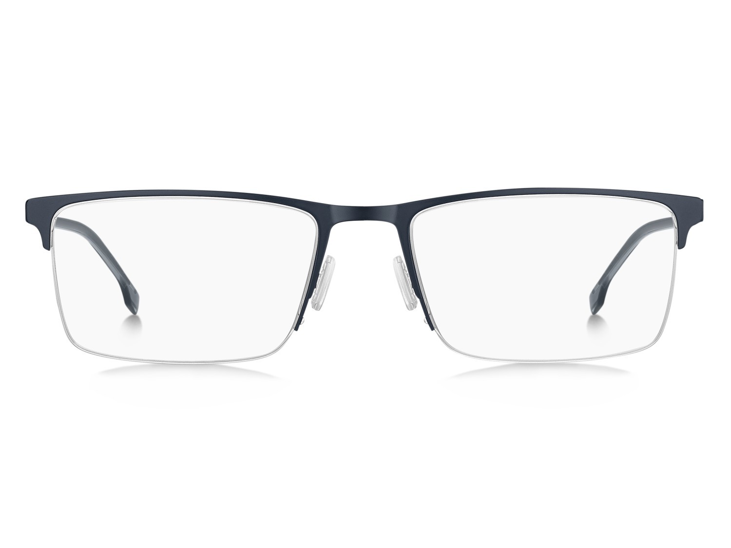 Occhiali da vista Hugo Boss 1698 108855 KU0 colore matte blue ruthenium forma rettangolare lenti transparent
