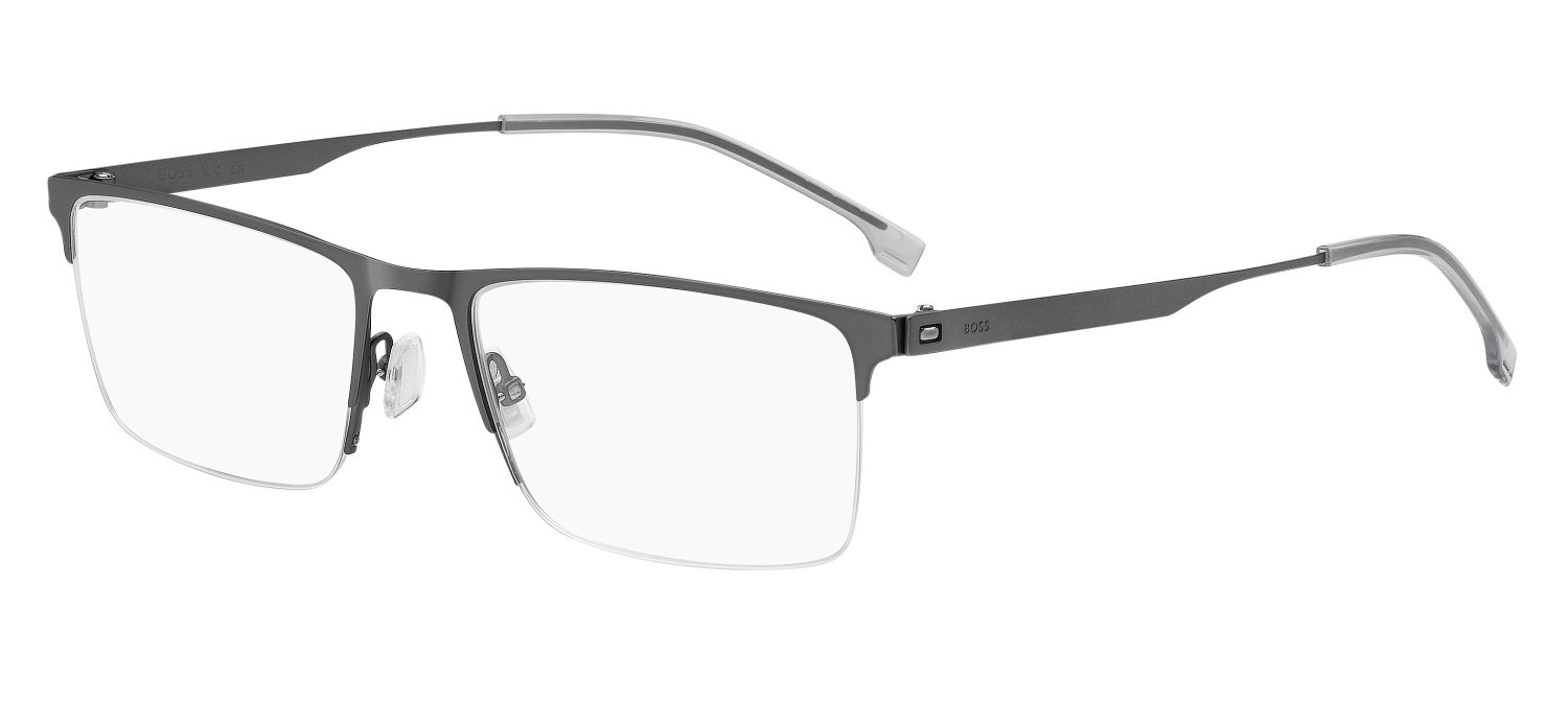 Brillen Hugo Boss 1698 108855 R80 farbe matte dark ruthenium form rechteckig gläser transparent