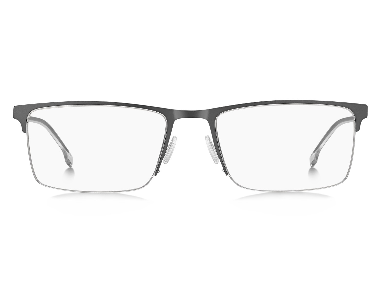Brillen Hugo Boss 1698 108855 R80 farbe matte dark ruthenium form rechteckig gläser transparent