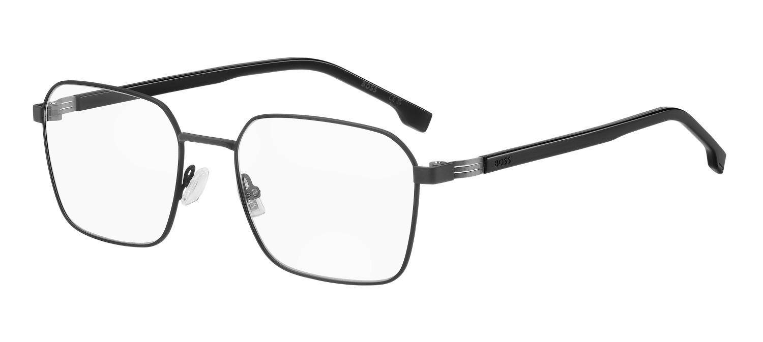 Eyeglasses Hugo Boss 1702 108857 003 color matte black shape rectangle lenses transparent