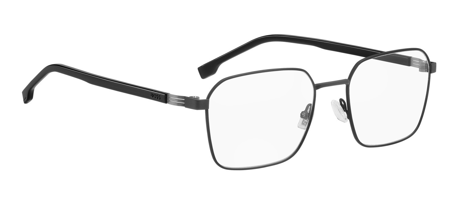 Eyeglasses Hugo Boss 1702 108857 003 color matte black shape rectangle lenses transparent