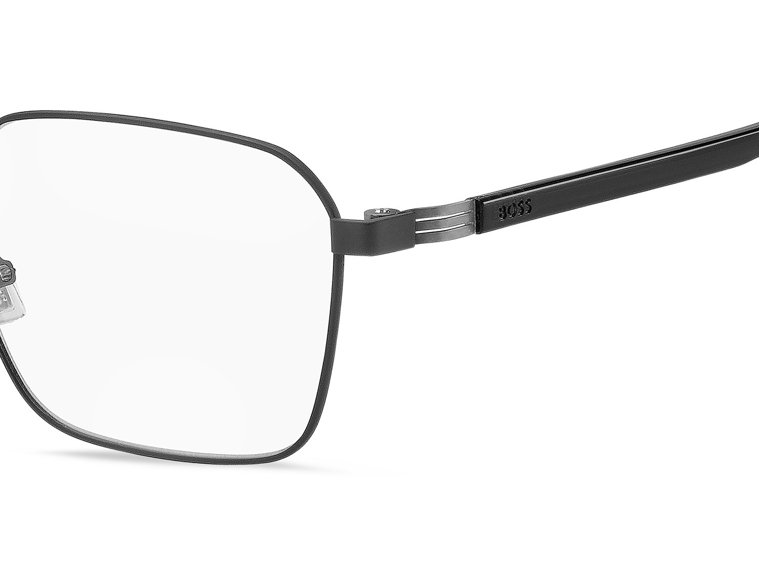 Eyeglasses Hugo Boss 1702 108857 003 color matte black shape rectangle lenses transparent