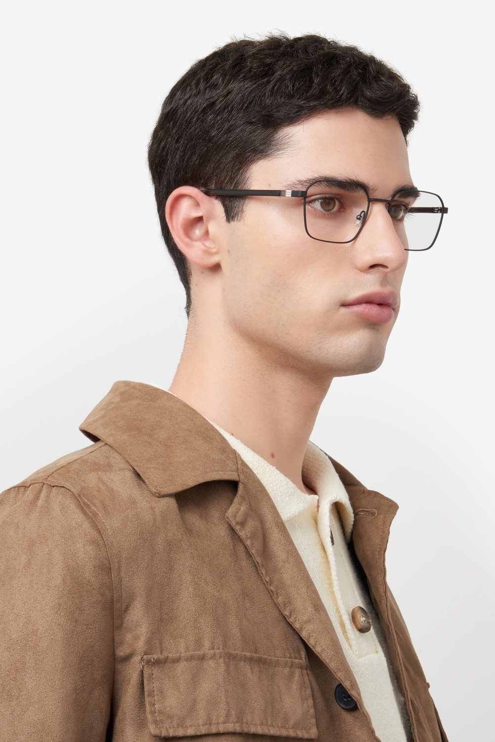 Eyeglasses Hugo Boss 1702 108857 003 color matte black shape rectangle lenses transparent