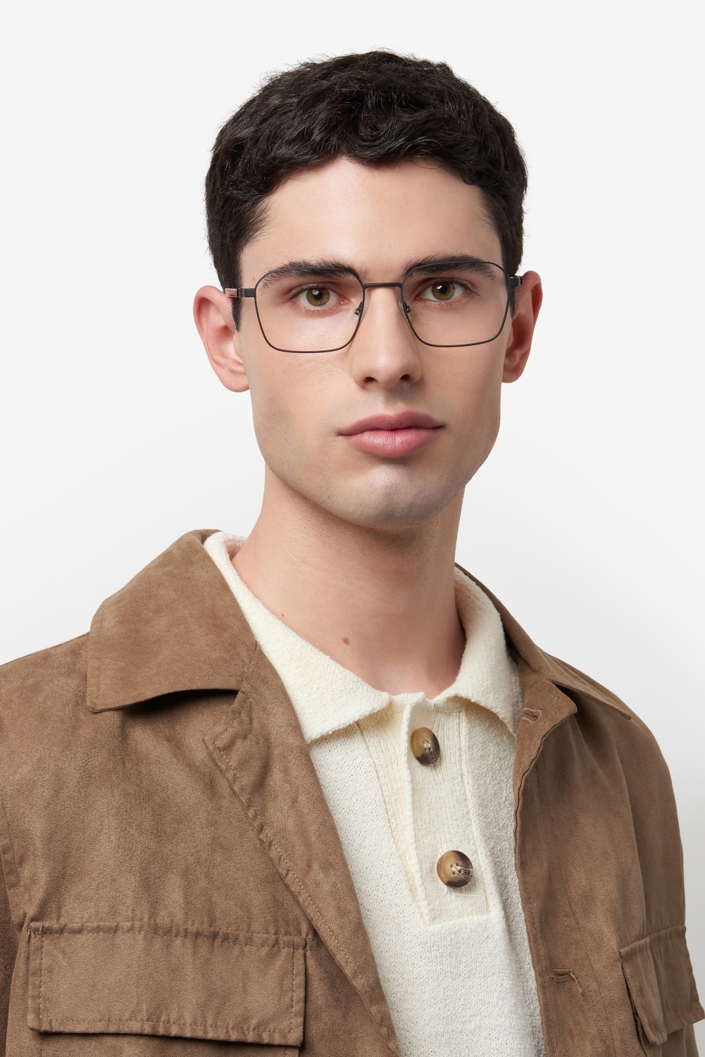 Eyeglasses Hugo Boss 1702 108857 003 color matte black shape rectangle lenses transparent