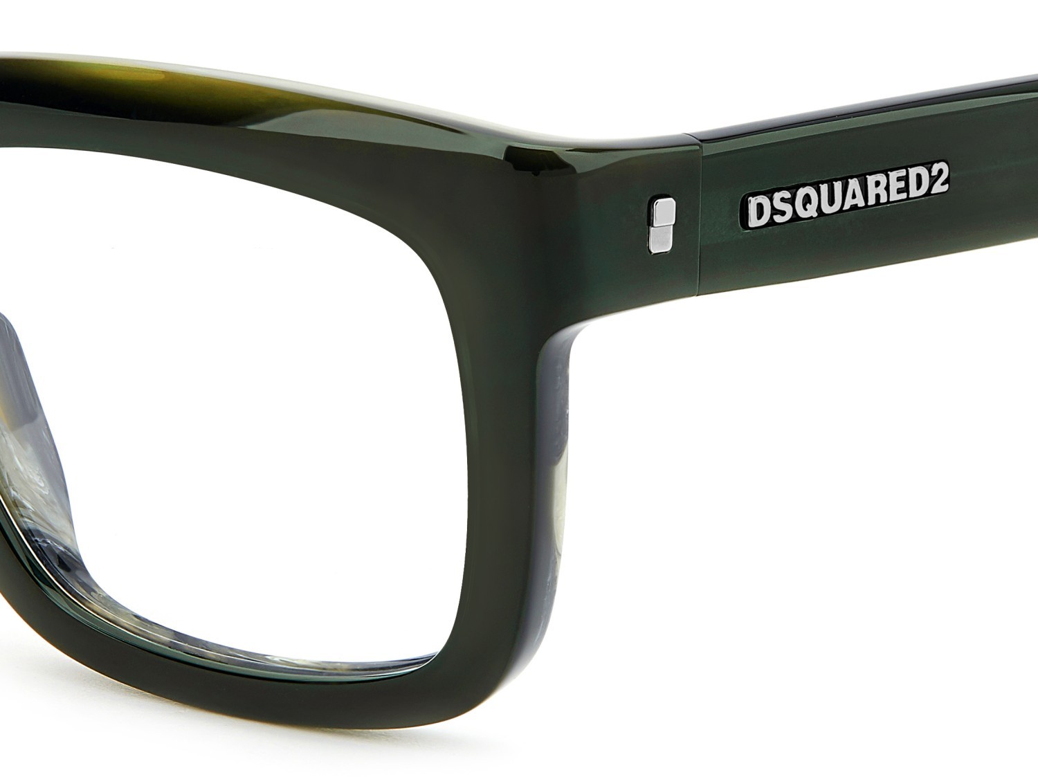 Occhiali da vista Dsquared2 D2 0144 108863 6AK colore green horn forma rettangolare 